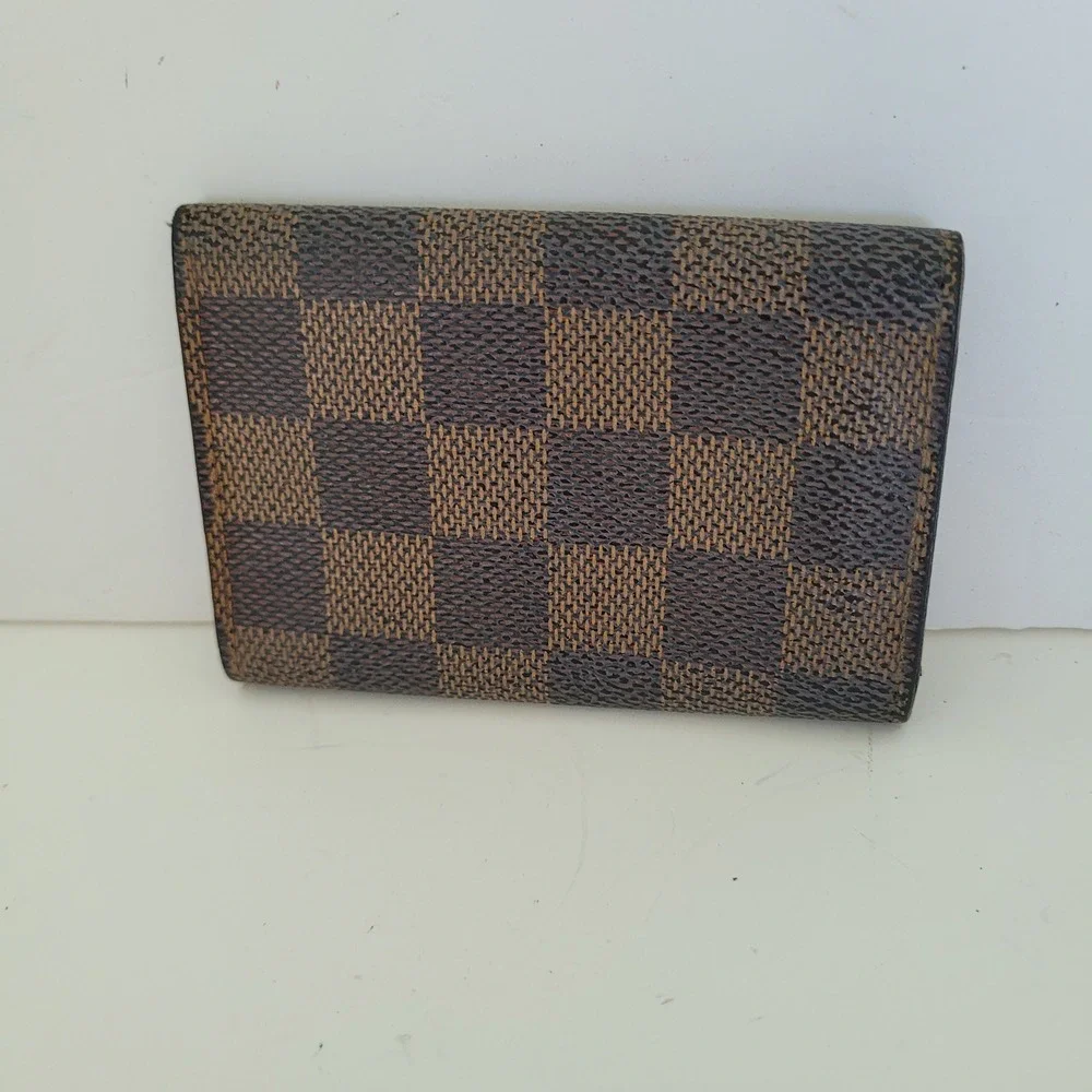 Louis Vuitton Damier Ebene 6 Key Holder Wallet Brown Canvas Made in France